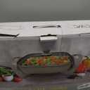 COOK WITH COLOR Electric Skillet - 12" x 12" Ceramic Nonstick Pan, PFAS-Free, 1400W, Tempered Glass Lid, Variable Temperature, Removable Heating Probe, Cool-Touch Handles, Sand (Greige)