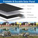 Antfraer 40W Solar Pond Pump with Filter Kit, Foldable Solar Panel & 3-Stage Filtration System, 4 Nozzles Pond Filter for Outdoor Ponds, Garden Waterfalls, Koi Ponds & DIY Water Features