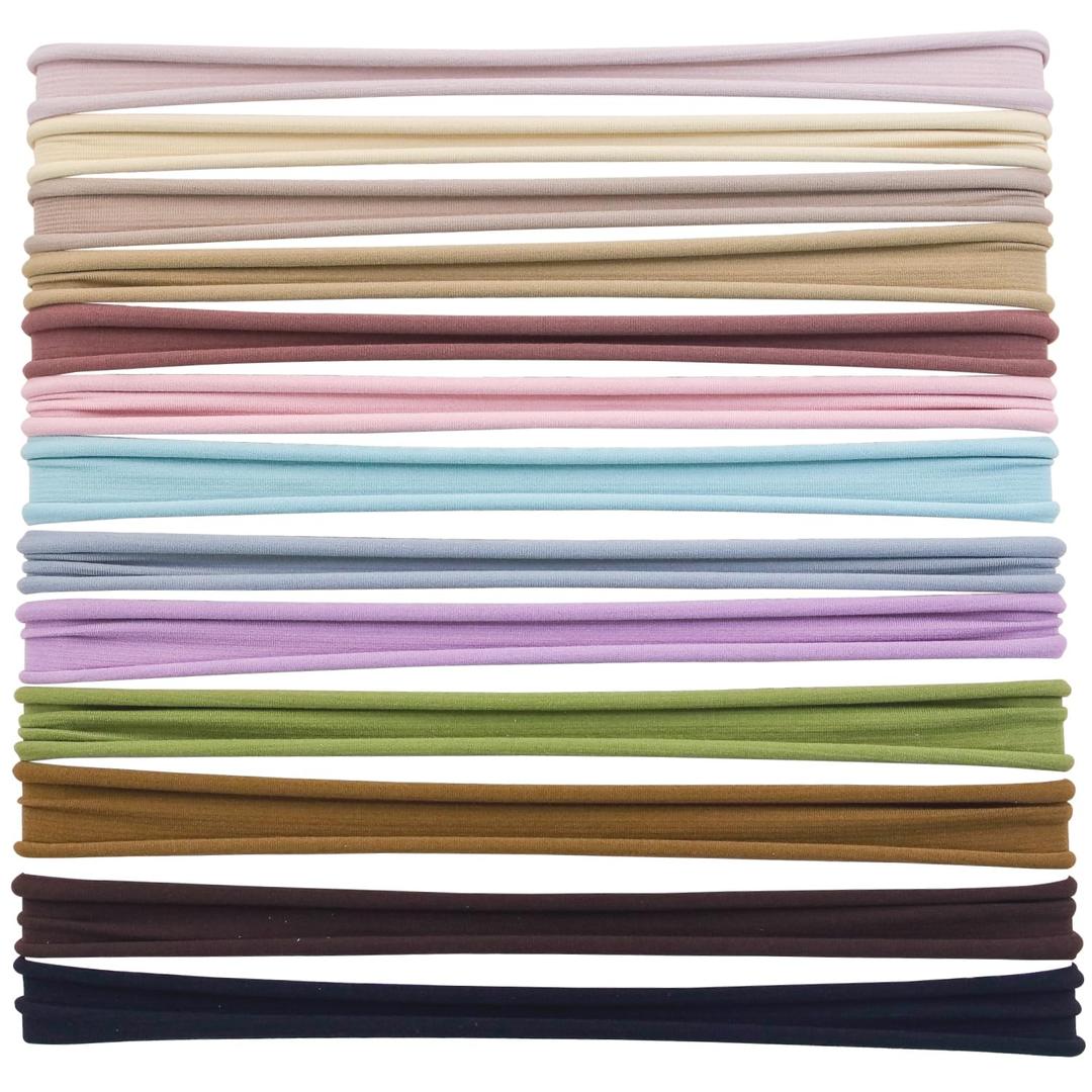XIMA 13Pieces Nylon Seamless Large Headbans for Women,Elastic Stretch Sport Yoga Hair Style Headbands for Women Head Wraps