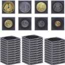 40 Pcs Clear Coin Collection Holders with Sponges 43mm Coin Capsules Morgan Silver Dollar Coin Snap Holder Protectors for Collectors (8 Adjustable Diameters: 19/21.5/24.5/27/31/33/38/40mm) (40)
