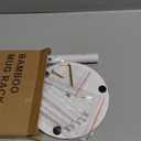 Wisuce Black Coffee Mug Tree, Updated Thick Bamboo Mug Holder Base,Coffee Cup Stand Mug Holders with 6 Hooks for Countertop Cup Rack Organizer Stand (White)