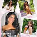 KooKaStyle 6PCS 14 Inch Short Hair Extensions Wavy Curly Clip in Extensions for Women - Chocolate Brown Synthetic Hairpieces for Daily Chic Look