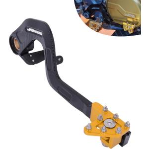 JFG RACING Dirt Bike Rear Brake Foot Pedal,CNC Aluminum Motorcycle Foot Lever for DRZ400SM 2005-2024/DRZ400 2000-2004/DRZ400S 2000-2024/DRZ400E 2000-2007-Gold
