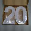 20th Birthday Decorations for Women Men,Happy 20 Year Old Birthday Decorations for Centerpieces Table,20 Light Up Numbers Sign Led for Party Backdrop Wall Decor for Wedding Anniversary Home