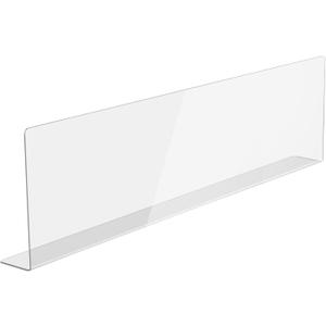 Acrylic Sink Splash Guard, Highly Transparent Fixed Splash Guard for Kitchen Island & Bathroom（23.6"L x 1.6"W x 4.7"H）
