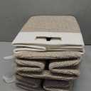 Dreamcountry 11 Inch Cube Storage Bins, Storage Cubes with Handles, 4 Pack Cotton Rope Basket for Shelves, Cube Storage Organizer forToys, Book, Clothes, Home, Office, Nursery, White/Brown