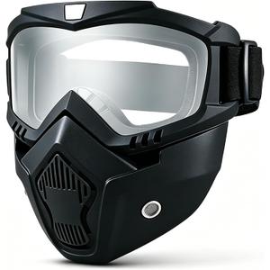 Paintball Mask Anti Fog,Tactical Full Face Mask Ski Mask Goggles Detachable Adjustable,Motorcycle Riding Face Protection