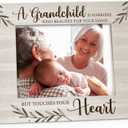 New Grandparent Picture Frame - Grandparents Gifts, First Time Grandparents Gifts, Grandchildren Grandkids 5x7 Picture Frame, Grandma Wooden Picture Frames for Tabletop or Wall Hanging