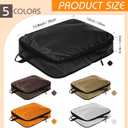5 Pack Compression Packing Cubes for Travel Space Saving Cubes Luggage Organizer for Suitcase(Apricot,M)