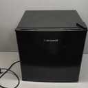 Honeywell Mini Compact Freezer Countertop, 1.1 Cubic Feet, Single Door Upright Freezer with Reversible Door, Removable Shelves, for Home, Dorms, Apartment, Office- Black