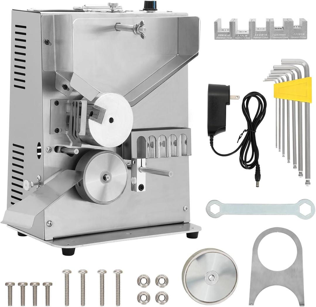 Brass Case Annealer, Ugly Annealing Machine Automatic Brass Annealer with 5 Caliber Inserts for Heating Treating 223REM, 7.62 * 39mm, 308WIN, 300WM, 338LM