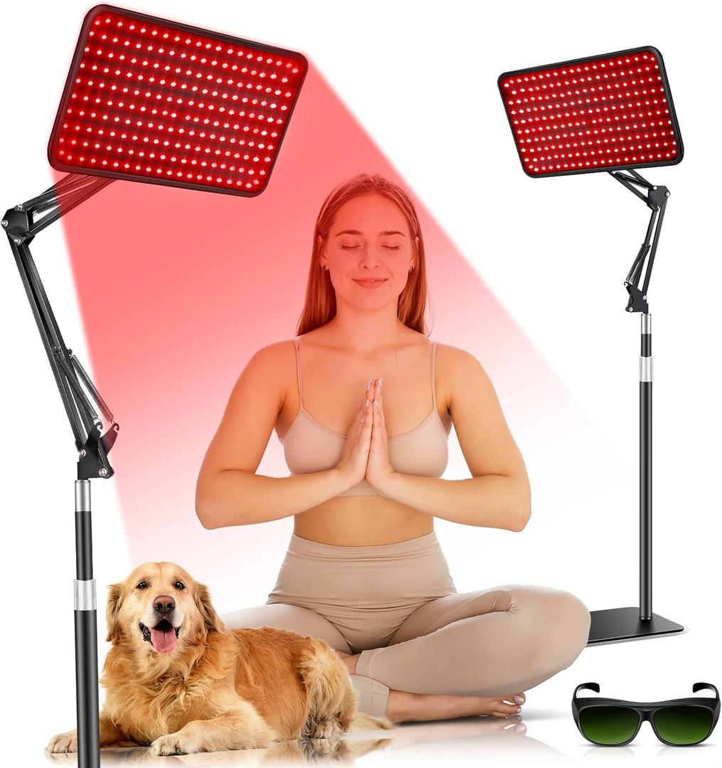 Red Light Therapy for Body, 940nm Red Light Therapy Lamp with Adjustable Stand, Infrared Light Therapy for Body, 660nm Red Light Lamp&850nm Redlight Therapy Device for Body Head Pet (59cm)