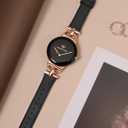 Wearlizer Leather Bands Compatible with Google Pixel Watch 4/3 41mm/Pixel Watch 2/1 Band Women, Dressy Designer Slim Leather Strap with D-Shape Metal Buckle for Pixel Smartwatch Accessories