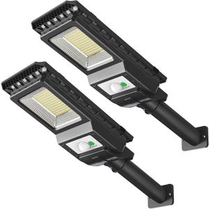 Engrepo Solar Lights Outdoor, 1000LM 156 LEDs Solar Powered Motion Sensor Light, Security Waterproof Solar Flood Light for Yard, Fence, Garden, Patio, Front Door, Shed, Deck, Path 2 Pack