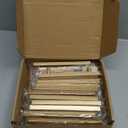Ravinte 30 Pack Brass 5 Inch Hole Center Champagne Gold Handles Square Cabinet Hardware Stainless Steel Pulls for Kitchen Cupboard Drawers 7-3/8 Inch Overall Length