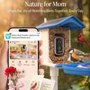 Smart Bird Feeder with Camera 2.5K QHD, AI Identify 16000+ Birds, Auto-Capture & Motion Detection, IP65 Waterproof, 5W Solar Panel, 140 Field of View, Bird Watching Gift