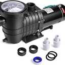 Seeutek 1.5 HP Pool Pump Above Ground and Inground,6600 GPH Powerful Self Primming Swimming Pool Pumps with Strainer Filter Basket,Upgraded 110-120V/220-240V Dual Voltage, 60HZ Silent Operation.