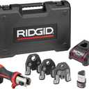 RIDGID 78158 RP 251 Compact Press Tool Battery Kit with ProPress Jaws (1/2" to 1"), In-Line Pressing Tool for Copper, Stainless Steel, PEX, and Carbon Steel