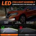 Pair Fog Light Assembly Compatible with Murano 2019 2020 2021 | Bumper Fog Lamp w/Switch+Bezel+Wires Left & Right NI1038165 NI1039165 622569UF0A 622569UF1A Driver and Passenger Side