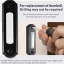 Newhouse Hardware LED Lighted Metal Door Chime Push Button (Black) | Surface Mount Lighted Door Bell Button | Replacement Wired Doorbell Button for Most Door Bell Chimes