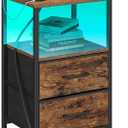 tutotak led end table, charcoal grey TB01BY088L