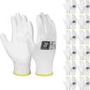 HANDLANDY HLDD PU Coated Safety Work Gloves, 6/12 Pairs Work Gloves