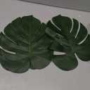 OurWarm 3pcs Large Artificial Tropical Palm Leaves, Faux Safari Leaves Monstera Fake Leaves, Hawaiian Luau Party Jungle Beach Theme Decorations for Birthday Party Safari Table Decorations Supplies