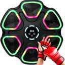 OurStarry Smart Music Boxing Machine for Adults and Kids, Wall Mounted Punching Trainer with Boxing Gloves, LED Electronic Target, 9 Modes and 9 Speeds, Home Gym Workout Equipment, 15.0 x 14.2 x 1.7"