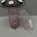 Kingsyard Glass Hummingbird Feeder for Outdoors Wild Bird Feeder with 6 Feeding Ports Hanging for Garden Yard, Pink (Ant Moat Included)