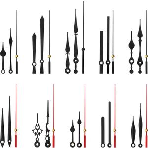 PATIKIL Clock Hands Kit, 10 Set Clock Hands Kits Clock Mechanism Movement Aluminum Wall Clock Hands Parts Replacement for Wall Clock Repair DIY, 10 Styles