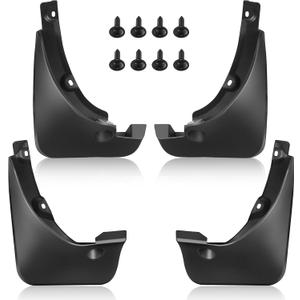 BDFHYK Mud Flaps Splash Guards PP and PTO Front & Rear Side Mud Guards Compatible with Toyota RAV4 2006-2012 3th gen with OEM Fender Flares 4 Pcs Black
