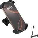 Phone Holder Compatible with Segway Ninebot-for Scooter,Bike,and Motorcycle,Shockproof and Anti-Shake,Handlebar Clamp,Black