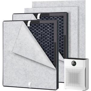 2 Pack PR1 Replacement Filter for Mooka Mode PR1 Air Purifier, H13 True HEPA Filter for Home Large Room up to 2200sq.ft with 4 Pcs PR-1 Pre-Filter for Pets