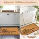 Funny Dog Door Mat, in This House We Narrate The Dog's Thoughts Welcome Mats Doormat for Front Door Porch Indoor Outside Entrance Entryway, 17x30 Inch