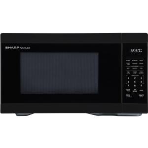 SHARP SMC1161KB Countertop Microwave Oven with Removable 12.4" Carousel Turntable, 1.1 Cubic Feet, 1000 Watt CuFt, Black