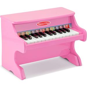 Melissa & Doug Learn-to-Play Pink Piano with 25 Keys and Color-Coded Songbook, 18" x 12.7" x 11.5"
