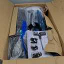 Ergonomic Office Chair,Ultra Thick Office Desk Chair with Adjustable Lumbar Support and Headrest,Spring Cushion,Rocking Function,Flip-up arms,Mesh Computer Chair for Home Office,Black