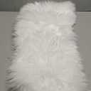 Table Runner, Thanksgiving Modern Small White Fur Table Runners for Party Birthday Christmas Friendsgiving Wedding Dinning Table, Decorative Rug Luxury Faux Fur Runner for Table(11.8x31.5inch)