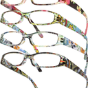 Gaoye 4-Pack Readers for Women, Blue Light Blocking Reading Glasses, Stylish Reading Glasses for Women in 4 Patterns +2.0