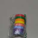 Hutou 8 Rolls Colored Masking Tape Rainbow Colors Painters Tape Colorful Craft Art Paper Tape Labeling Arts Crafts Decorative Coding Decoration Supplies, 0.6 Inch x 16 Yard, 8 Colors (Bright)