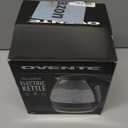 OVENTE Electric Kettle, 1.5L Borosilicate Glass Countertop Water Heater and Boiler for Coffee or Tea, BPA-Free, Auto Shut-Off, Boil-Dry Protection, Removable and Washable Spout Filter, Black KG83B