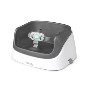 Ingenuity SmartClean Toddler Booster Seat for Kitchen Chair Lightweight for On-the-go, Easy-Clean, 3-Point Harness Strap Booster Seat for Dining Table, Slate