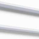 36 Inches Long Floating Shelves Wall Mounted, 2 Set Modern White Wall Shelf for Bedroom, Nursery Book Shelf with Lip, Picture Ledge Shelf for Wall Decor Living Room Bathroom Kitchen - White (35.4 In)