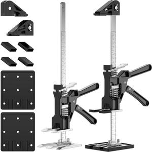 RENYINDA Labor-Saving Arm Jack Multifunctional Construction Jacks, Furniture JacksLift Height 9 inches 400lb Load-Bearing for Installing Windows and Doors, Lifting Furniture, Woodworking Tools (black)