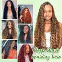 Eerya Long Curly Braiding Hair 18 Inch 2 Packs Ocean Wave Crochet Hair for Black Women Deep Wave Braiding Hair for Boho Braids(18inch,#P27/613)