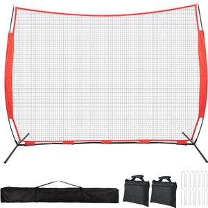 7x7ft /10x16ft /10x20ft Portable Sport Net with Handbag and 12 Ground Nails. Stable Backstop Net for Softball, Lacrosse, Soccer, Baseball. Ball Stop Equipment for Backyard Garden Training (Only Block）