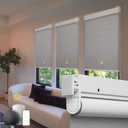 Motorized Blinds No Drill Automatic Blinds for Windows Cordless Roller Shades Electric Blinds with Remote Control Smart Blinds (Grey, 36 x 72)
