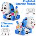 Musical Puppy Toys for 1 Year Old Boy Gift, Crawling and Walking Baby Toy 6-9-12-18 Month, Birthday Gift for 1 Year Old Boy Girl, Bilingual Infant Toys for 7 8 10 Month Olds (Blue)