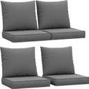 Amopatio Outdoor Cushions for Patio Furniture, Outdoor Seat Cushions Fits 4-seat Sectional Conversation Sets, Replacement Patio Chair Cushions for Outdoor Furniture (Grey)