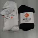 Artdear Diabetic Socks for Men & Women - 2 Pairs Non Binding Extra Wide Crew Socks for Swollen Feet Seamless Toe Loose Fit (Black & White, X-Large)